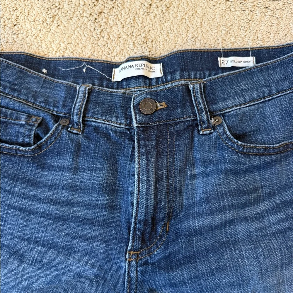 Banana Republic Dark Blue Jean Shorts - Picture 2 of 4